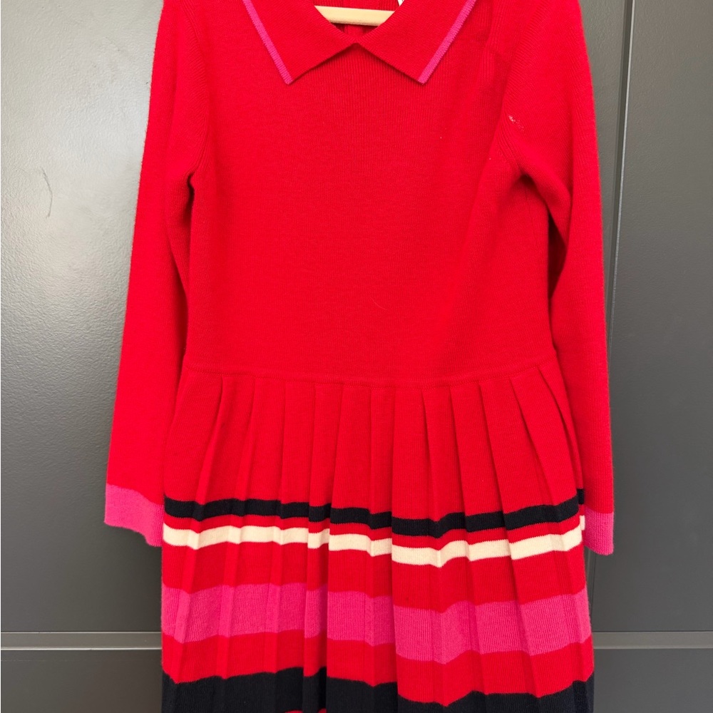 Jacadi Red and Pink Striped Kids Dress